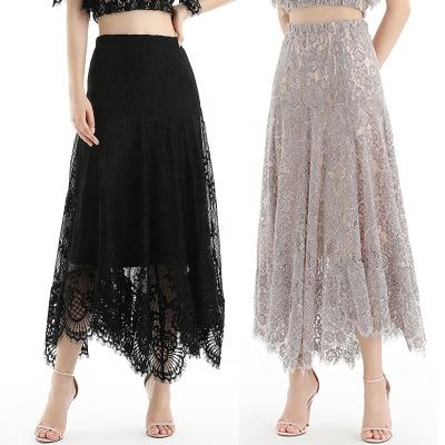 China Fashion High Quality Anti-static Elegant Asymmetrical Flare Summer S065 Autumn Girls Women's Long Skirts for sale