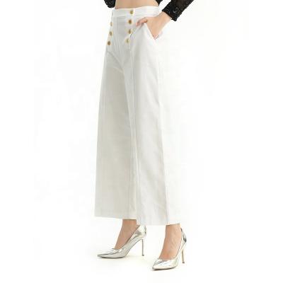 China P213 Anti-Wrinkle Custom High Waist Womens Trousers Casual Pants Wide Leg Pants Womens Trousers And Slacks for sale