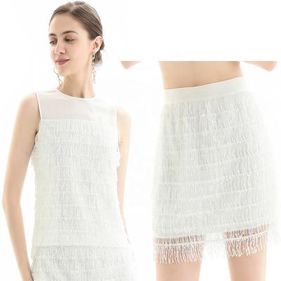 China Women T107+S108 QUICK DRY 2 Piece Set Clothing Summer Fashion Lace Up Elegant White Women 2 Piece Skirt Set for sale