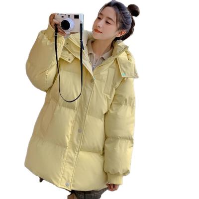 China Sustainable Thickened Small Man Hooded Loose Fashionable Down Cotton Jacket For Women In 2023 Winter New Bread Jacket for sale