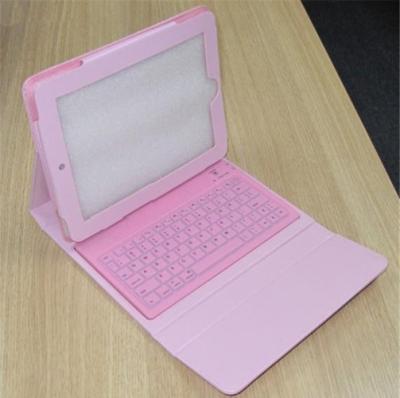 China Leather + PC Tablet Keyboard Cases Pink Blue Purple / Ipad Keyboard Cases for sale