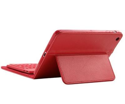 China Ultra Slim Foldable PU + Silicon Red Tablet Case With Keyboard , IPad 2 3 4 Protective Cover for sale