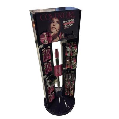 China Covergirl Corrugated Cardboard Paper Display Rack, Cardboard paper stand for Covergirl cosmetics for sale