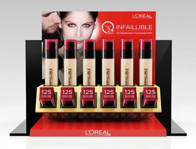 China Loreal Acrylic Plastic Display Shelfs displays / Cosmetic Acrylic display rack for sale