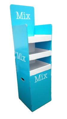 China Corrugated Sidekick Display Cardboard Standee with High Platform for Supermarket Promotion for sale