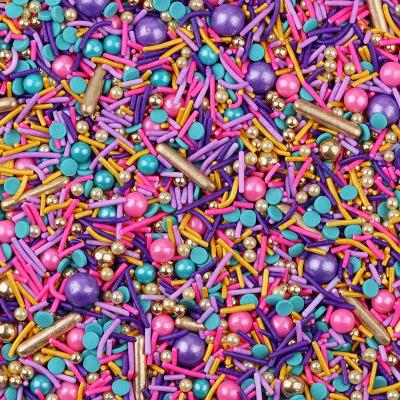 China Metallic Cake 3KG Bag Package For Party Cake Black Style Decoration Teal Color Dragee Confetti Sprinkles for sale