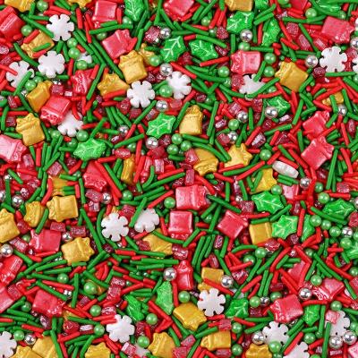 China Mixed Cake Sprinkles Candy Sugar Beads For Bakery Merry Christmas Festival Event Gift Shape Decoration for sale