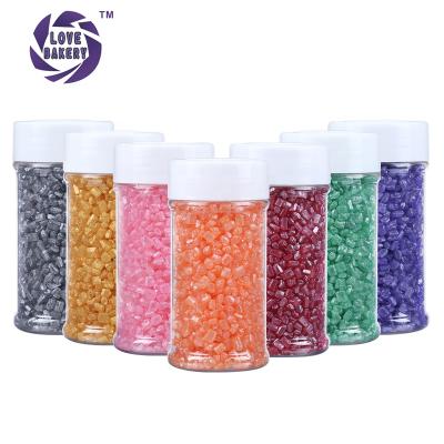 China Cookies / Cakes / Ice Cream / Cupcake / Lollipop / Donut Shimmer Sugar Rocs Crystals Bakery Edible Ingredients Sprinkles Cake Decorations Cakifun 6 Colorful Natural Mesh 500 Pieces for sale