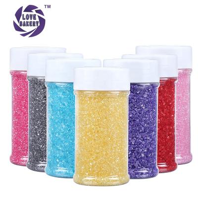 China Cookies / Cakes / Ice Cream / Cupcake / Lollipop / Donut Lovebakery 10 Colors 15 Mesh Natural Shimmer Sugar Crystals Bakery Ingredients for Donuts Cake Edible Decorations Sprinkles for sale