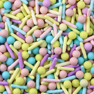 China Sprinkles Edible Cake Decorating Multicolor Matte Rods Sprinkles Edible Cake Surface Decoration for sale