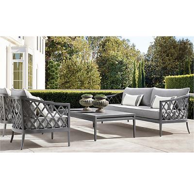 China Traditional outdoor patio furniture comforft table cushions antirust aluminum sofa handcrafted for sale