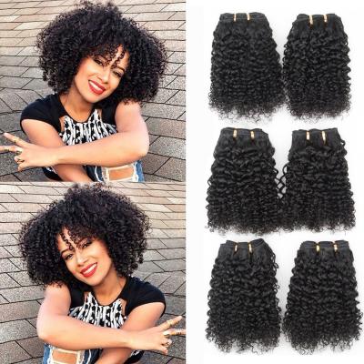 China Jerry Curly Virgin Human Hair Bundles 3 bundles Deal Brazilian Hair Weaves Natural Color Free Shipping for sale