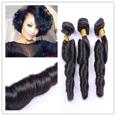 China Peruvian Bouncy Fummi Curly 100% Human Hair Remy Hair Extensions for sale