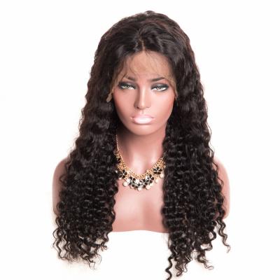 China Lace Front Wig Deep Wave Lace Frontal Wig Brazilian Remy Human Hair Wig for sale