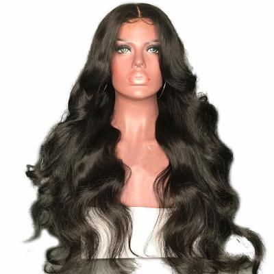 China Full Lace 360 Human Hair Wigs Body Wave Natural Color Brazilian Remy Hair Medium Cap for sale