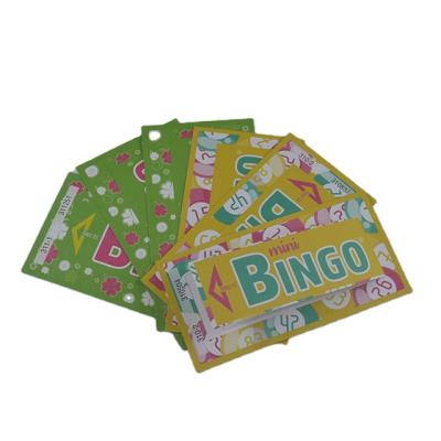 China paper & Cardboard Lottery Scratch Tags Bingo Game Cards Customized Game Cards OEM Party Card Game for sale