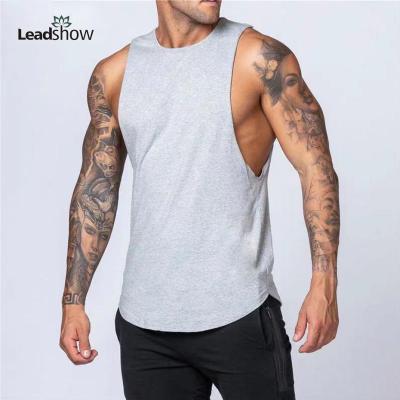 China Plus Size Anti-Pilling Workout Tank Top Fitness Wear Sleeveless Sport Gym Shirts Mens Fitness Clothing Bamboo Color Mens Gym Invest Activewear for sale