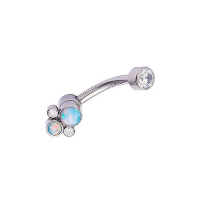 China FASHIONABLE ASTM F136 Titanium Internally Threaded Curved Belly Ring Body Piercing Jewelry Titanium for sale