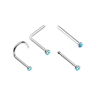 China New Fashion High Polished Titanium Nose Ring for sale