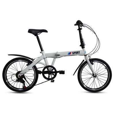 China Steel folding bike KOSDA manufacturer sells 20 inch high carbon steel 6 speed portable city small wheel folding bicycle for sale