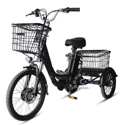 China Multifunctional electric tricycle adult cargo electric tricycle 3 wheel electric bike with basket for sale