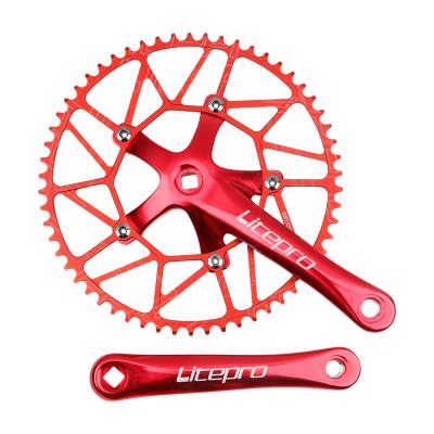 China BMX Bicycle Parts Litepro Chainwheel Road Folding Bike Wheel 130 Wheel 130 BCD 9 10 11 Speed ​​Hollow CNC Alloy Single Disc 50/52/54/56/58T Ch for sale