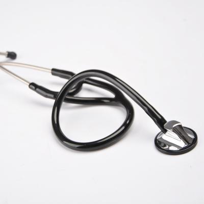 China OEM Professional Medical Zinc Alloy Soft Black Zinc Alloy Stethoscope Master Metal Cardiology Single Head Class II ISO13485 24mm for sale