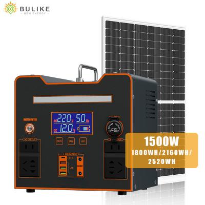 China Type C Customized China Rechargeable Solar Storage 1500w 2520wh 220v Solar Power Station for sale