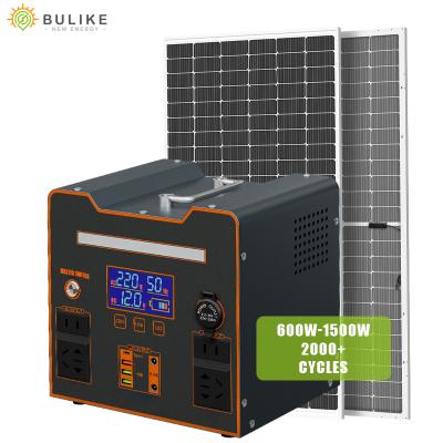 China DC USB Type C AC 600wh 720wh 1000wh 1800wh 220v Solar Powered Generator With Led Lights for sale