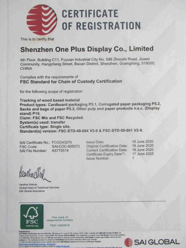 FSC - Shenzhen One Plus Display Co., Limited