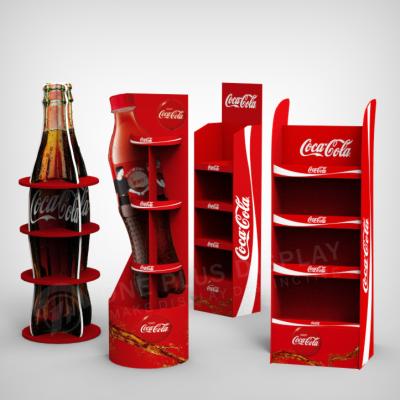 China Advertising High Quality Retail Cardboard Display Rack Floor Stand Customized Beer/Wine/Water/Bottle Display Rack for sale