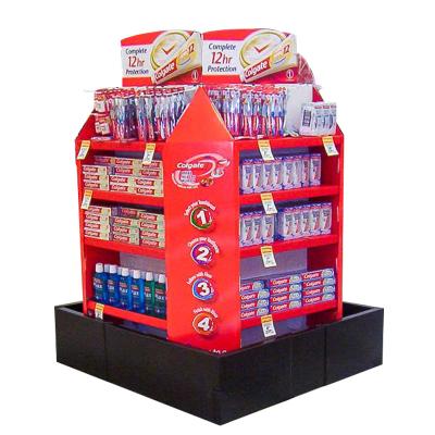 China Advertising Customize Pallet Display Stand Advertising Toothbrush Cardboard Display For Promotional for sale