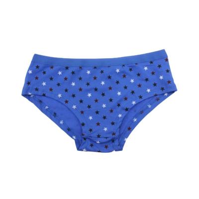 China Cotton Dark Blue Womens Breathable Briefs Printed Small Star Profile Womens Comfortable Underwear for sale