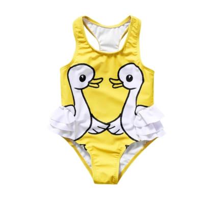 China New comfortable children's breathable swimsuit yellow bikini duck children's one-piece swimsuit for sale