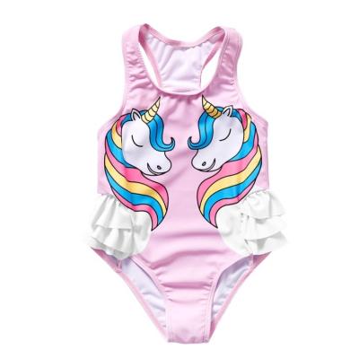 China Wholesale New Pattern Children's Bikini Integrated Hippocampus Pink Swimwear Breathable Swimsuit for sale