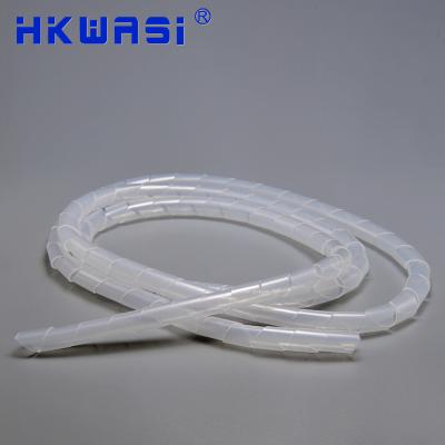 China Protect Flexible Plastic Wire Wrap Spiral Wrap High Quality Polyethylene Pipe Spiral Wrapping Clear Tube for sale