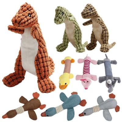 China Sustainable Supplies Wholesale Dog Toy Plush Dinosaur Dog Toy Quadruped Plush Dog Animal Toy for sale