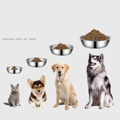 China New Viable Wholesale Cat Bowl Thickened Round Stainless Steel Coating Pet Insulated Dog Food Feeding Drinking Bowl for sale