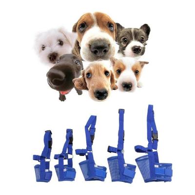 China Large Dog Durable Anti-bite Bark Cover Mouth Grid Dog Messy Eating Muzzle To Prevent Breakpoint And Fall Off Pet Stop Barker Muzzle for sale