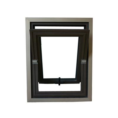 China New Minimalist Wholesale Price Aluminum Alloy Top For Bathroom Safety Swing Double Glazed Tempered Glass Windows Hung Window for sale