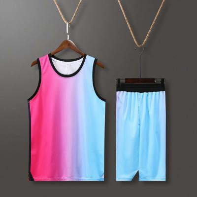 China New Breathable Wholesale Empty Team Basketball Tank Tops To Print Design Your Own Basketball Uniform for sale