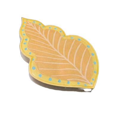 China Self-Adhesive Tree Leaf shaped custom sticky notes sticky memo pads for sale