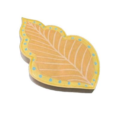 China Self-Adhesive Fancy leaf shaped sticky notes custom sticky notes for sale