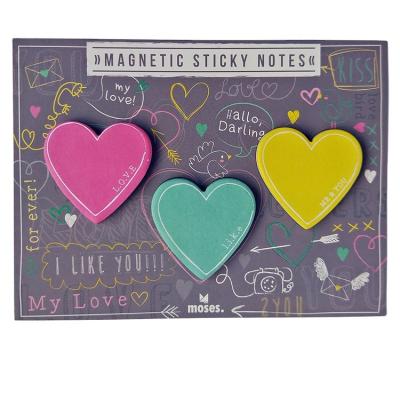 China Self-Adhesive Made in China customized heart-shaped square magnetic sticky note for sale