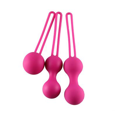 China Medical Silicone Material Women Pelvice Floor Kegel Exercise Balls Device Sextoys Set Single Double Weight Tighten Vaginal Kegel Ball for sale