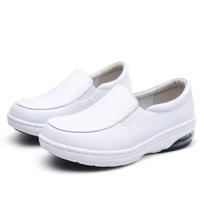 China Enfermeras en cuir genuine para de zapatos white color cow shoes anti-slippery air cushion genuine leather anti zapatos shoes for sale