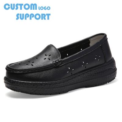 China Custom support logo wholesale black white genuine cow leather dansko nurses black shoes for sale