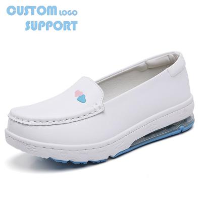 China Wholesale genuine cowhide cowhide air cushion china genuine leather shoes zapatos de fermera comfortable white carer for sale