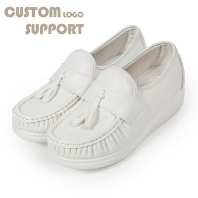 China Genuine Cow Leather Shoes Bulk Medical Genuine Leather Comfortable White Nursing Shoes Wholesale for sale