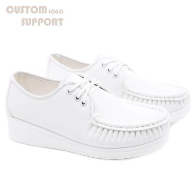 China China Genuine Cow Leather Shoes Wholesale White Black Medical Casual Nurses Shoes Females for sale